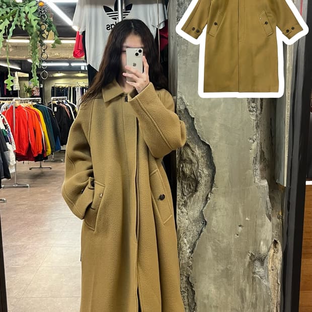 리 울 롱코트 카멜 S #csz1958