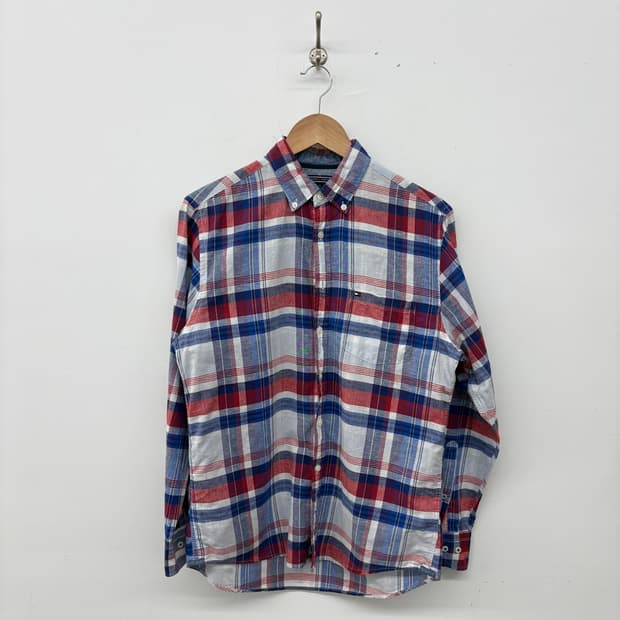 타미힐피거 체크 셔츠 남방 남성M