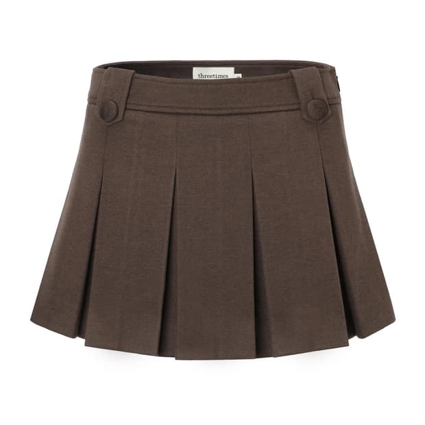 [새상품] 쓰리타임즈 헤이즐 스커트 브라운 M사이즈