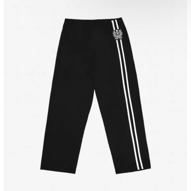 604 SERVICE 미디드 스쿨 로고 트랙 팬츠