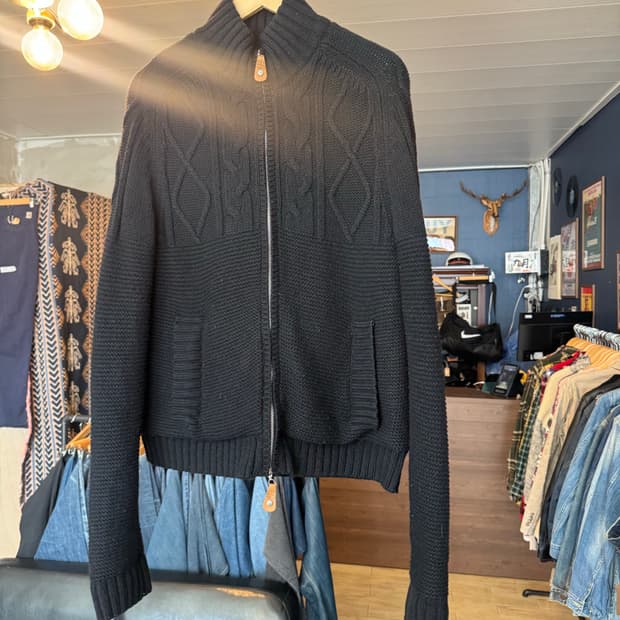 타미힐 피거 양털 니트집업