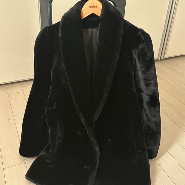 미국 빈티지샵 블랙 퍼자켓