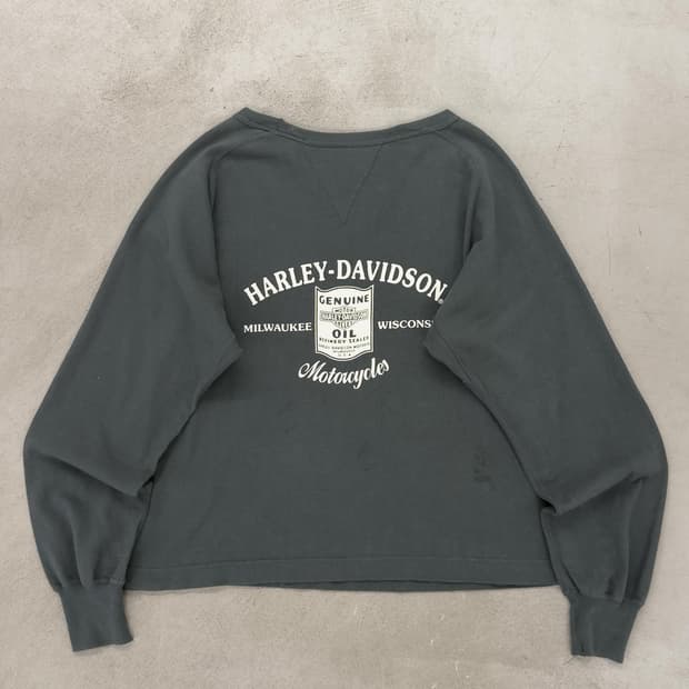 할리데이비슨 크롭 스웻셔츠