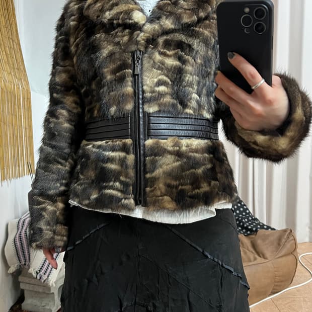 G-LIMIT 밍크 배색 퍼자켓