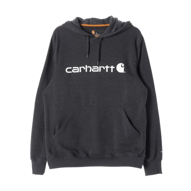 칼하트 차콜 그레이 빅로고 후드티 M
