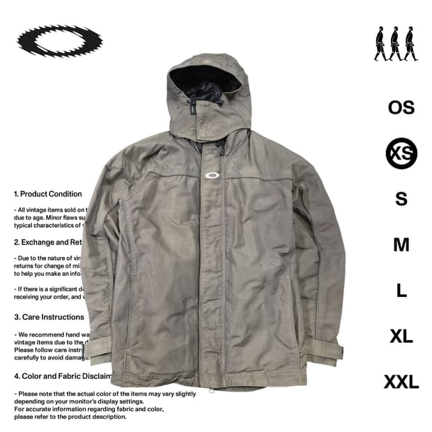 오클리 00's 소프트웨어 센터로고 XS사이즈 후드 자켓