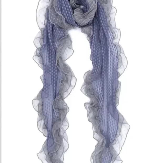 샵페어리 도트 스카프 블루