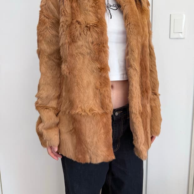 토끼털 퍼 자켓