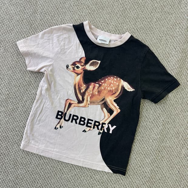 6Y 버버리 키즈 사슴 디어모티브 반팔 0420D