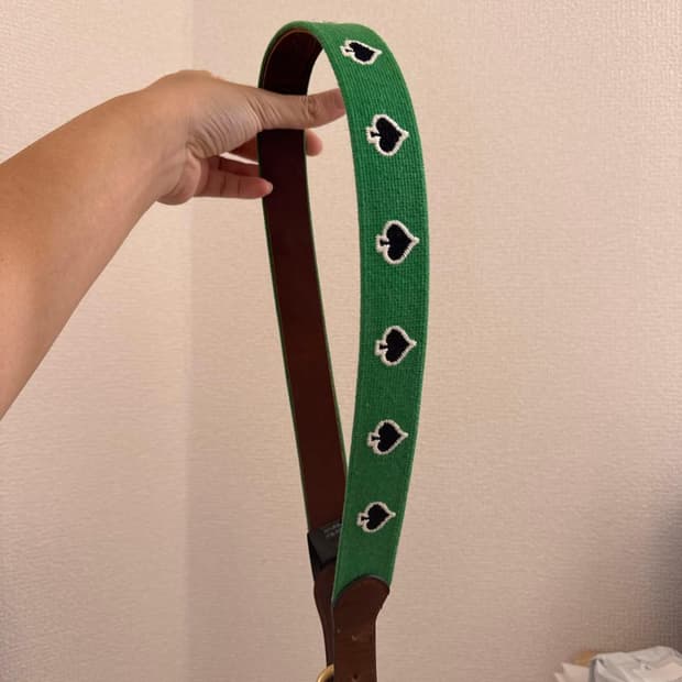 스투시 x 데님 티어스 니들 포인트 벨트 브라운