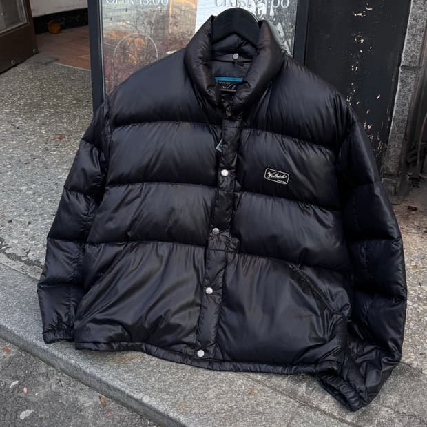 Woolrich 울리치 로고 블랙 다운 패딩 