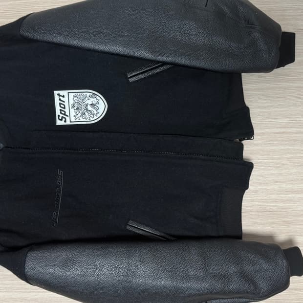 23fw 헤리티지 플로스 울 바시티 자켓