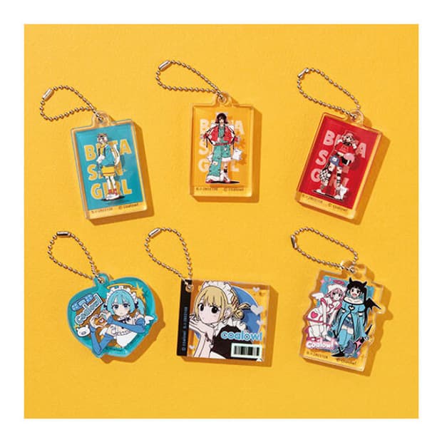 콜아울 coalowl 일본 일러스트 즛토마요 가챠 아크릴 블록 키링 체인