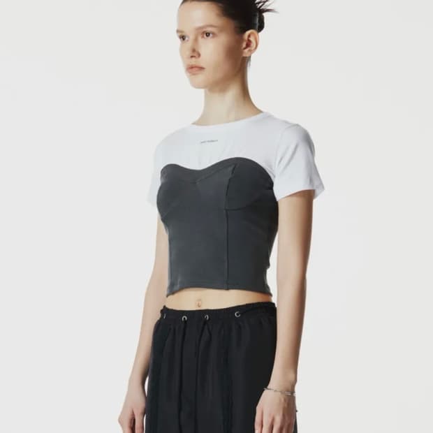 쓰리투에이티 코르셋 티셔츠