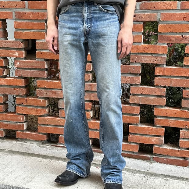 80’s USA 빈티지 리바이스 517 오렌지탭 부츠컷 체인스티치