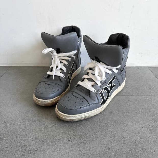 디스퀘어드 아카이브 스크래치 그레이 하이탑