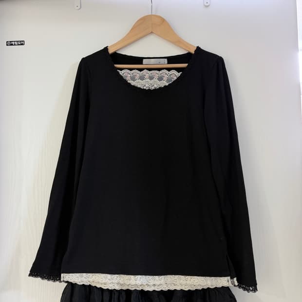 일본빈티지 모리 레이스 롱슬리브 핫핑크가디건 세트