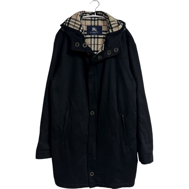 버버리 블랙 후드 맥코트