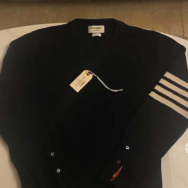 [정품] 톰브라운 밀라노 스티치 암밴드 울 니트 5 사이즈