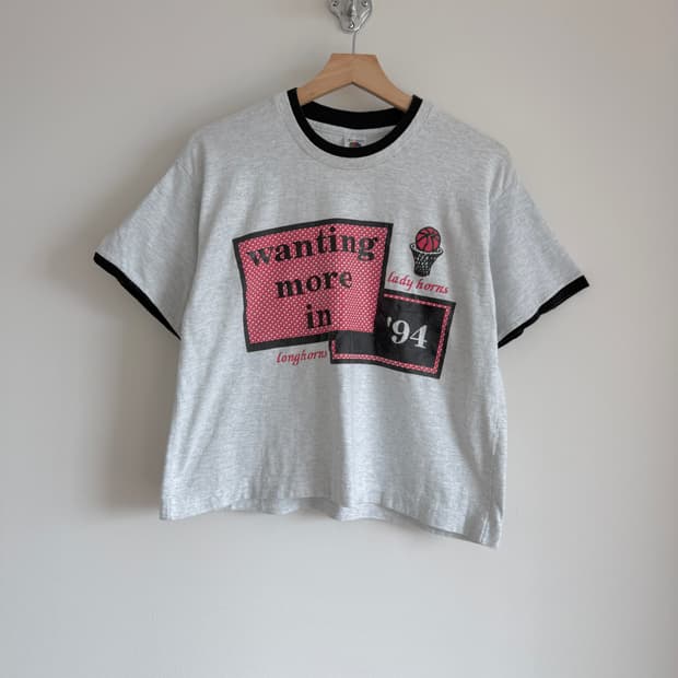 미제 프룻오브더룸 링거 반팔 티셔츠(U.S.A)