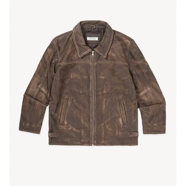 누아누 레더 자켓 브라운