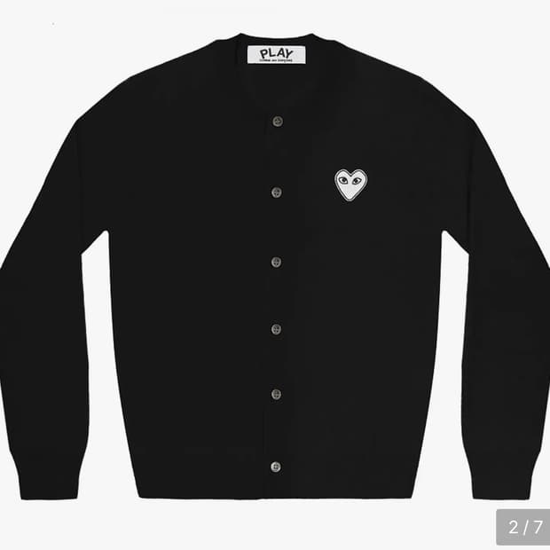 꼼데가르송 화이트와펜 가디건