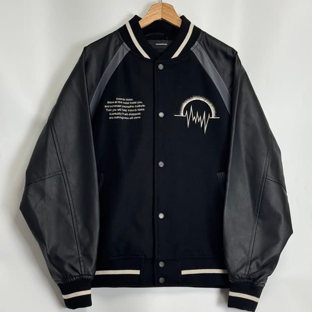 GU 지유 X 언더커버 바시티 자켓 스타디움 자켓 블랙 L