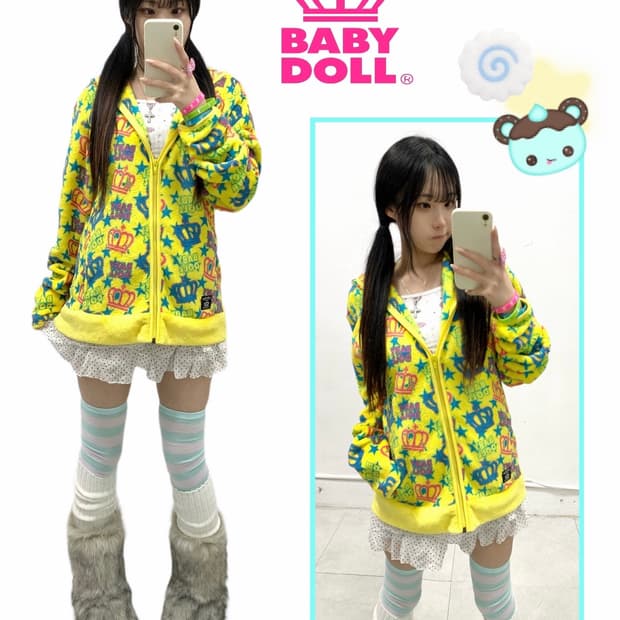 [BABY DOLL] 베이비돌 팝갸루 폭닥 후드집업