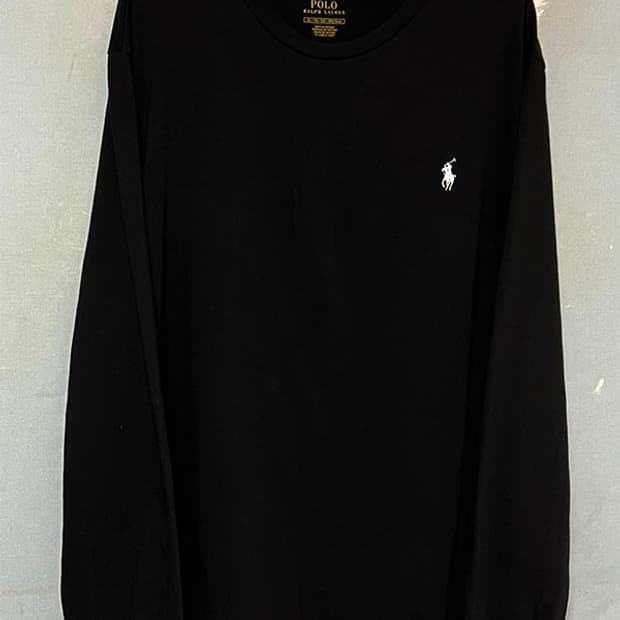 POLO 폴로 남자 롱슬리브 춘추 블랙 캐주얼 화이트포니 XXL 110