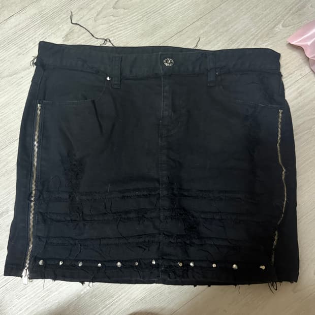 펑크 갸루 치마 스커트 블랙 아케호무