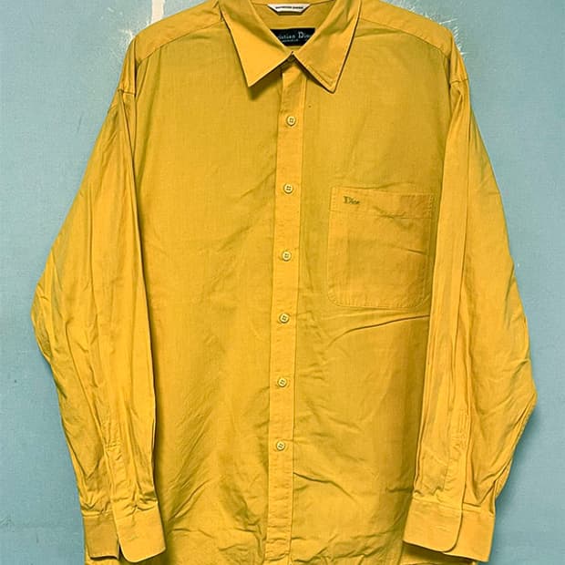 크리스찬 디올 무슈 남자셔츠 춘추 포켓 솔리드 XL 105