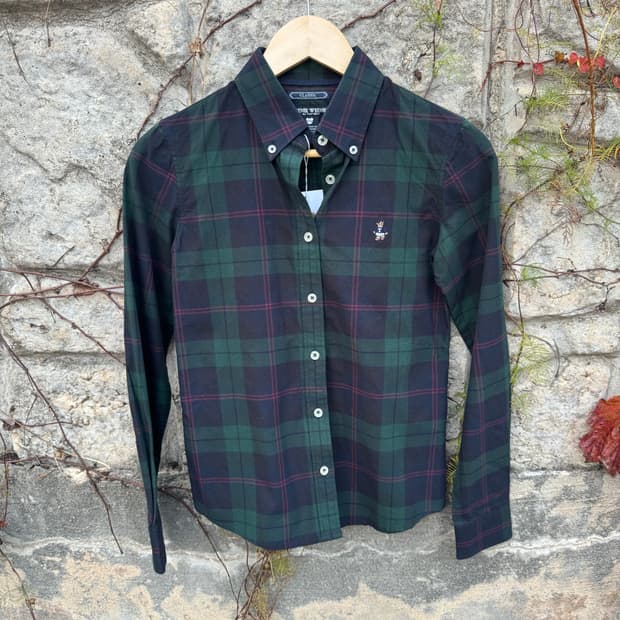 티니위니 베어 체크 셔츠