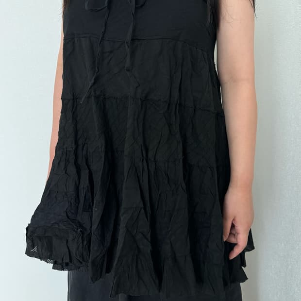 Black Tiered Camisole Dress