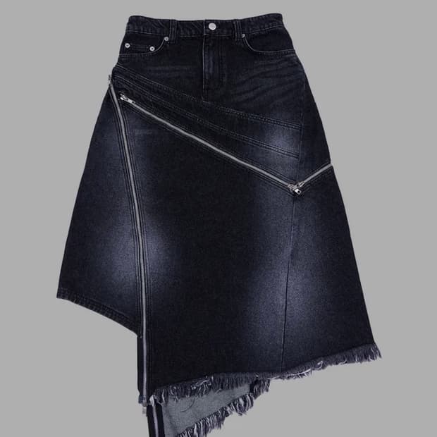 더뮤지엄비지터 데님 스커트