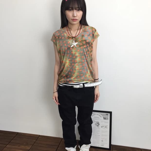 Japanese Star Pattern Tunic Tee