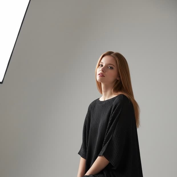 이세이미야케 블랙 언밸런스 상의(2사이즈/Free)