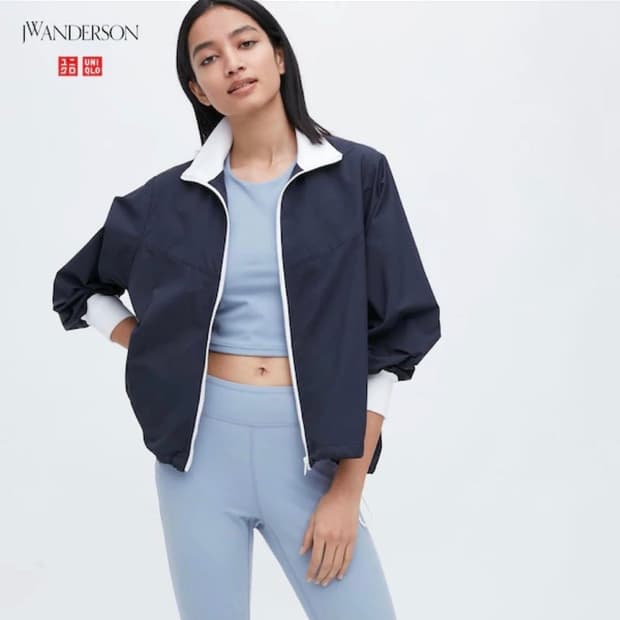 유니클로X JWA 립 블루종 자켓 