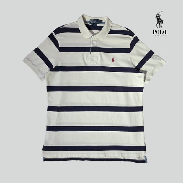[XL]폴로 랄프로렌 스트라이프 카라 반팔