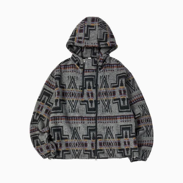 꼬모니노즈 파이톤 후드집업 그레이