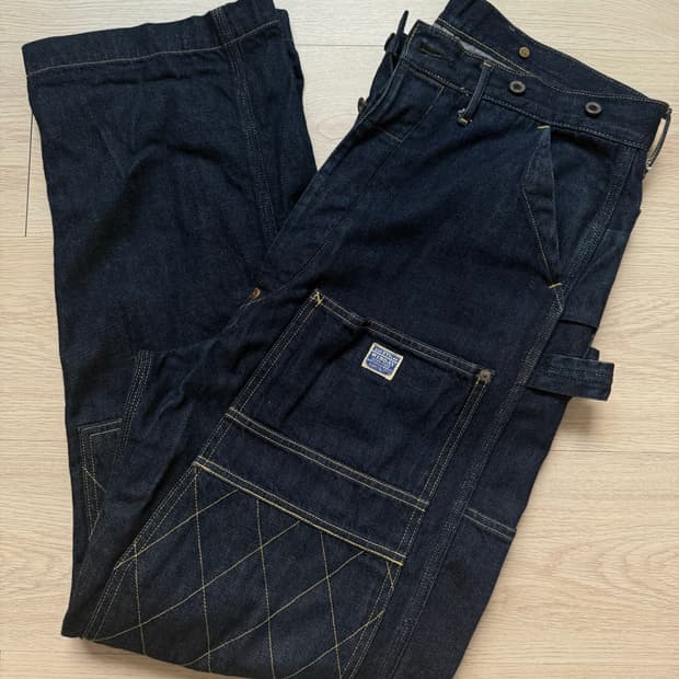 3) 캐피탈 데님 럼버 팬츠 인디고
