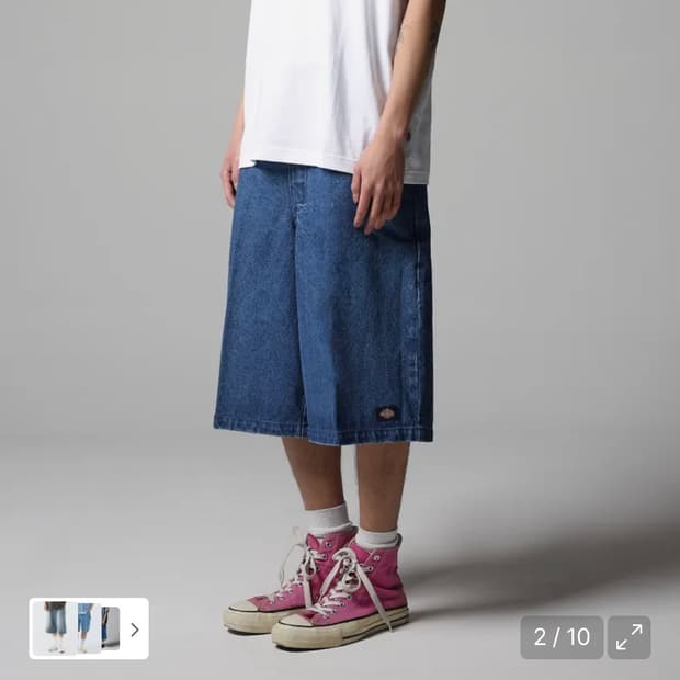 디키즈 루즈핏 데님 워크쇼츠 Medium Blue