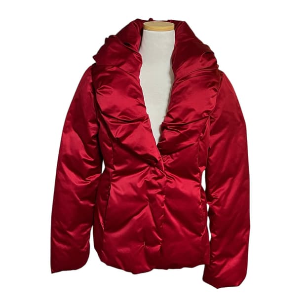 랄프로렌 폴로 여성 레드 숏패딩 다운패딩