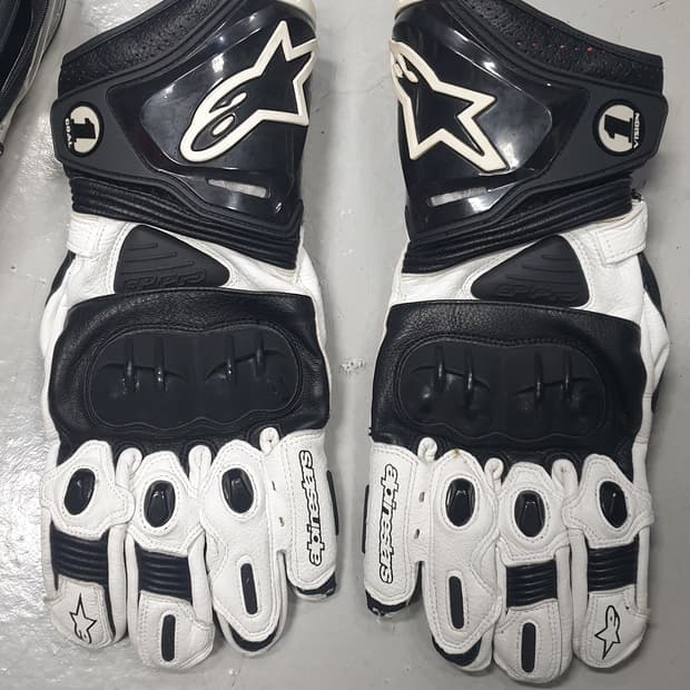 알파인더스트리 PRO 가죽 오토바이 장갑 L