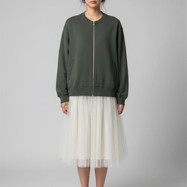 ( 레어) 수언더커버 18ss 카키 자켓 도킹나일론 스커트