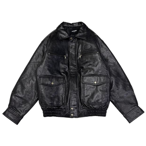 크랭크 빈티지 레더 점퍼