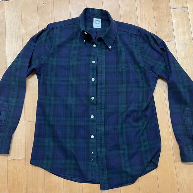 브룩스브라더스 블랙와치 타탄체크 셔츠 Size M