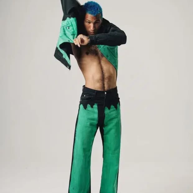 마르니 블리치드 데님 팬츠