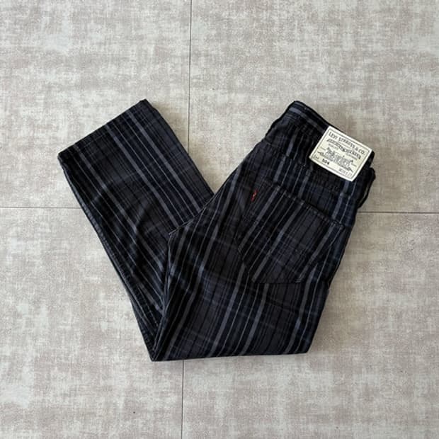 levi’s) check cotton pants