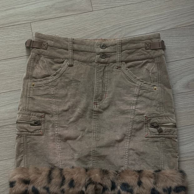 카모 빈티지 스커트