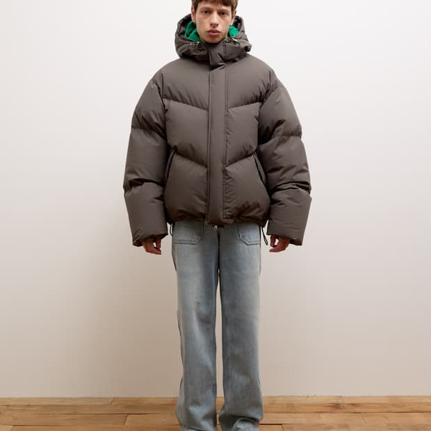 애프터프레이 쉘 후디 푸퍼 다운 그레이